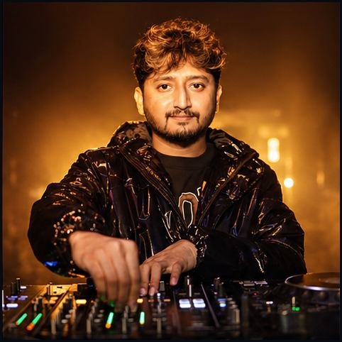 DJ AJ performance portrait